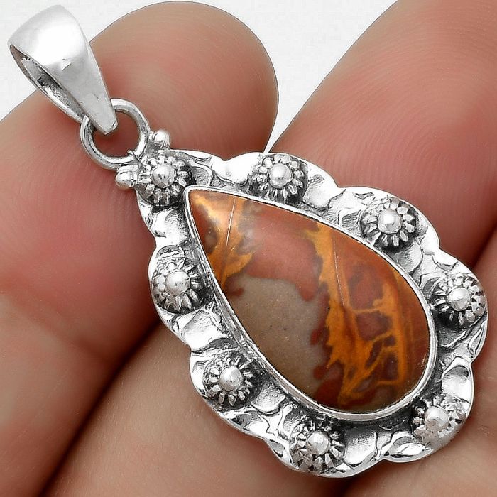 Natural Noreena Jasper Pendant SDP113859 P-1427, 10x20 mm