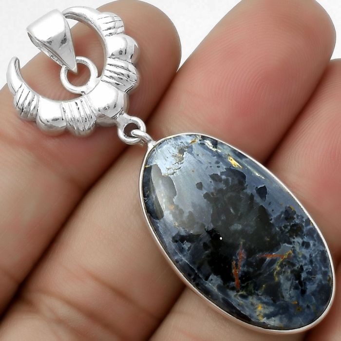 Crescent Moon - Pietersite - Namibia Pendant SDP113994 P-1232, 17x29 mm