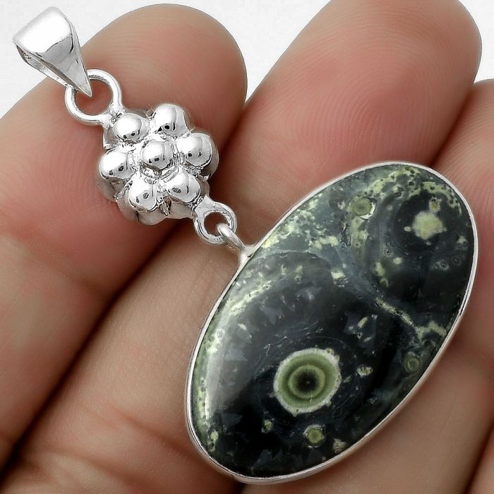 Natural Star Galaxy Jasper Pendant SDP114049 P-1211, 17x29 mm