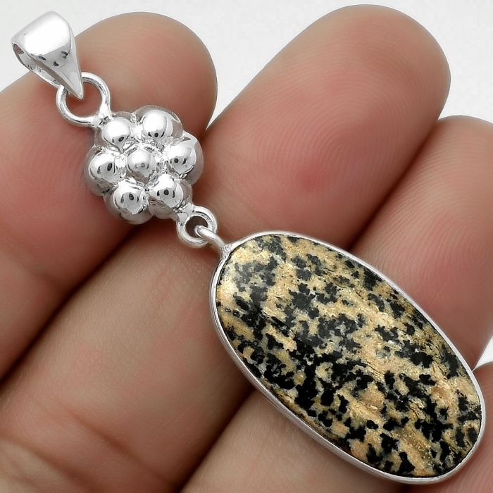 Natural Russian Honey Dendrite Opal Pendant SDP114065 P-1211, 14x26 mm