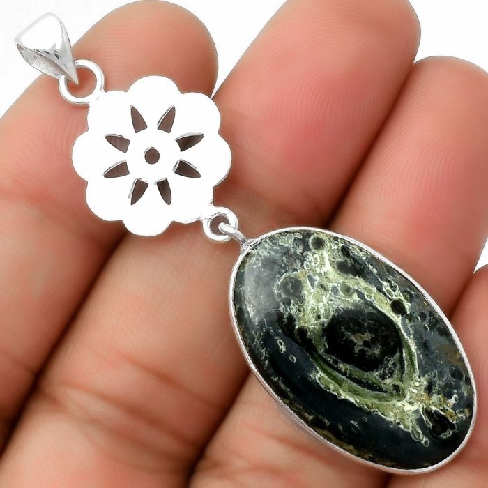 Natural Star Galaxy Jasper Pendant SDP114241 P-1634, 17x28 mm