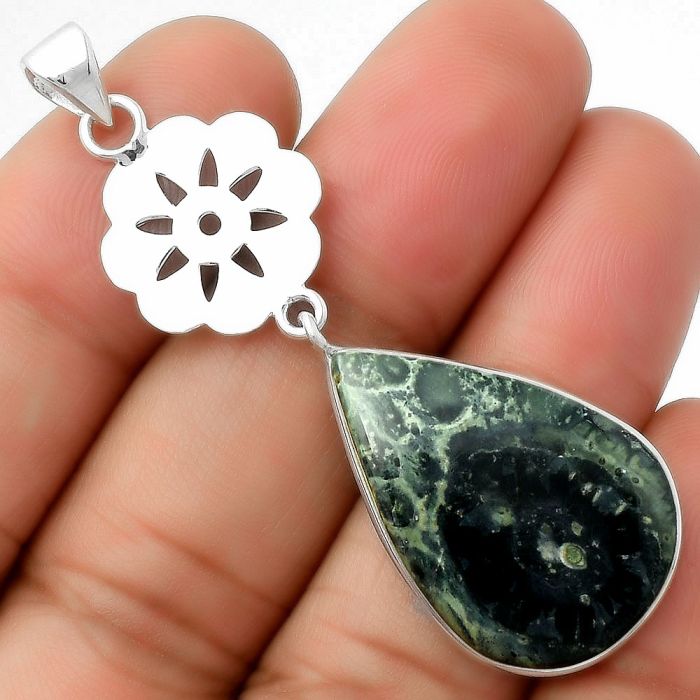 Natural Star Galaxy Jasper Pendant SDP114265 P-1634, 18x27 mm