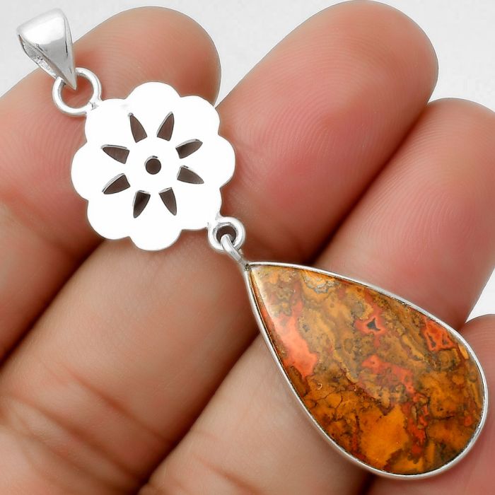 Natural Rare Cady Mountain Agate Pendant SDP114283 P-1634, 15x25 mm