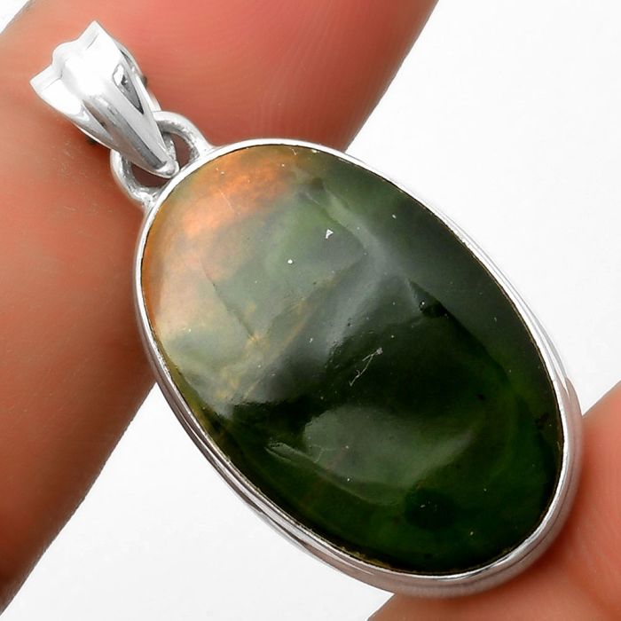 Natural Chrome Chalcedony Pendant SDP114532 P-1001, 17x27 mm