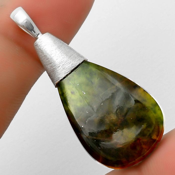 Natural Chrome Chalcedony Pendant SDP114535 P-1016, 19x29 mm