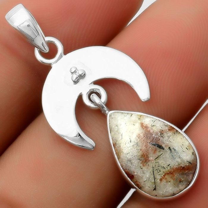 Crescent Moon - Astrophyllite - Russia Pendant SDP114908 P-1133, 11x16 mm