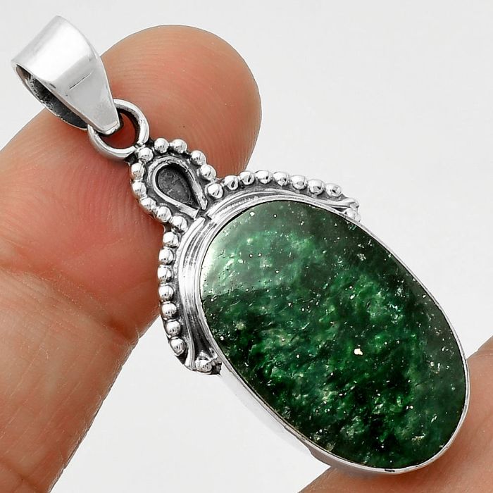 Natural Green Aventurine Pendant SDP115258 P-1092, 15x23 mm