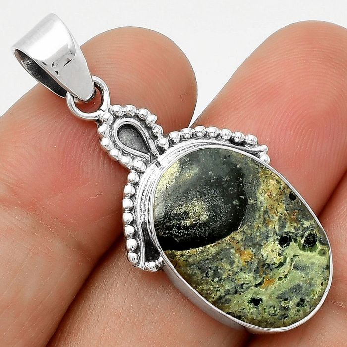 Natural Star Galaxy Jasper Pendant SDP115259 P-1092, 15x20 mm