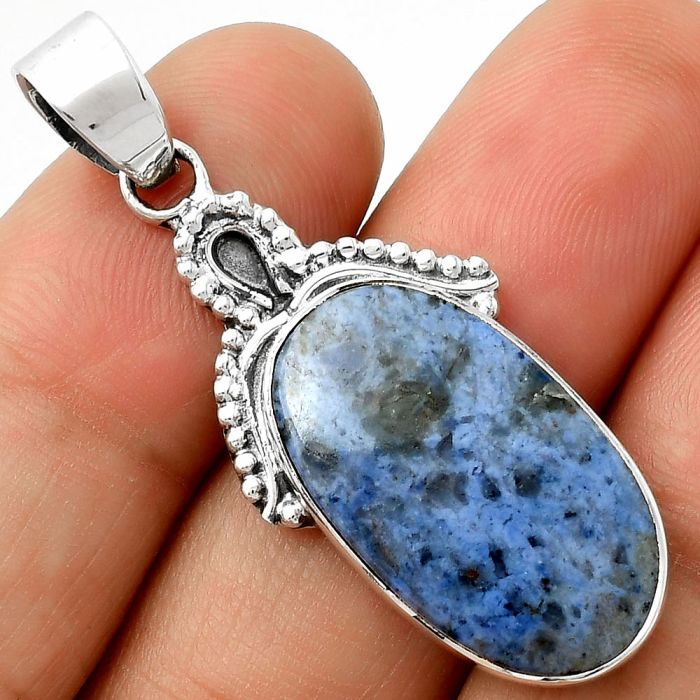 Natural Dumortierite Quartz Pendant SDP115271 P-1092, 14x24 mm