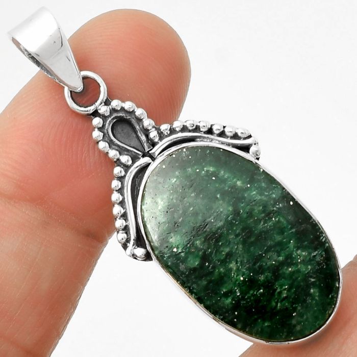 Natural Green Aventurine Pendant SDP115275 P-1092, 15x24 mm