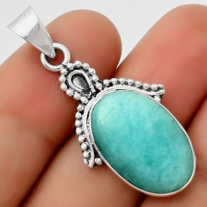 Natural Paraiba Amazonite Pendant SDP115280 P-1092, 13x20 mm