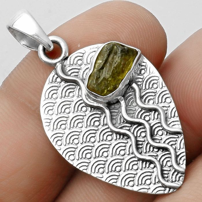 Natural Rare Kornerupine Rough Pendant SDP115609 P-1267, 6x9 mm