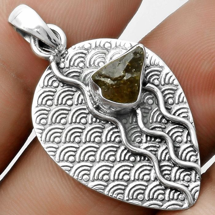 Natural Rare Kornerupine Rough Pendant SDP115628 P-1267, 6x9 mm