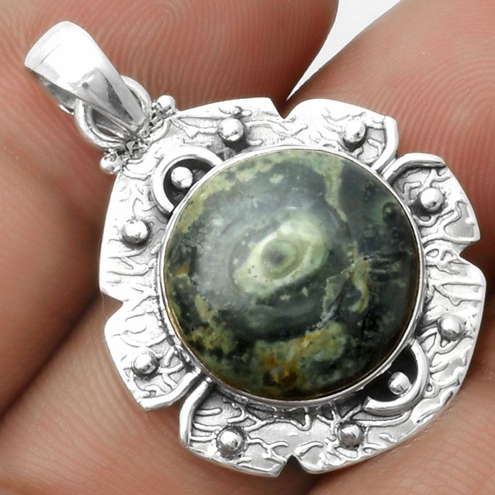 Natural Star Galaxy Jasper Pendant SDP115675 P-1577, 16x16 mm