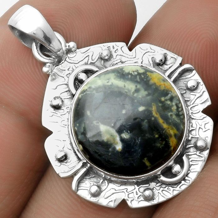 Natural Star Galaxy Jasper Pendant SDP115688 P-1577, 16x16 mm