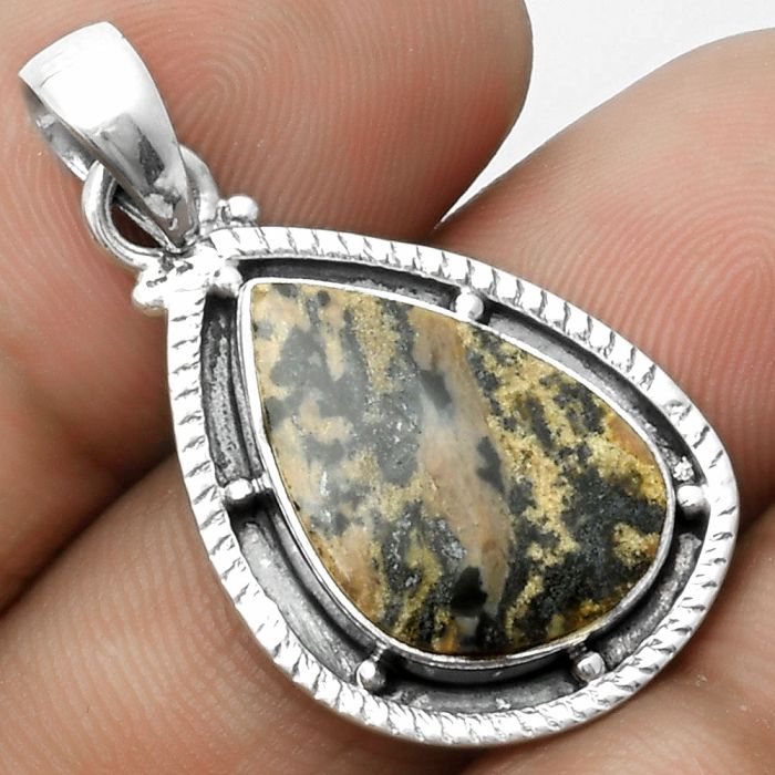 Natural Russian Honey Dendrite Opal Pendant SDP115707 P-1495, 12x18 mm