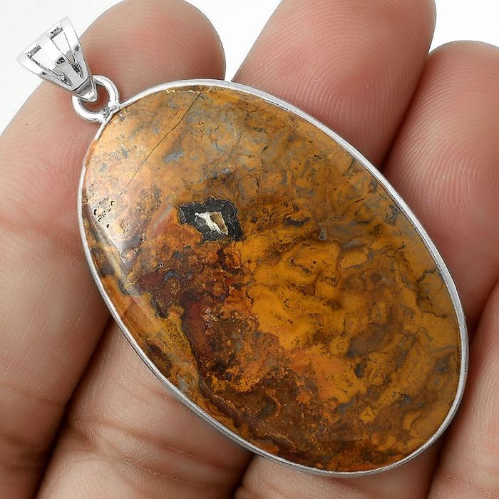 Natural Rare Cady Mountain Agate Pendant SDP116463 P-1001, 26x41 mm