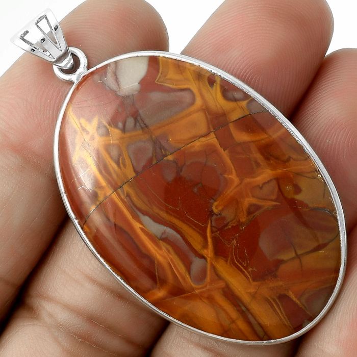 Natural Noreena Jasper Pendant SDP116503 P-1001, 57x40 mm