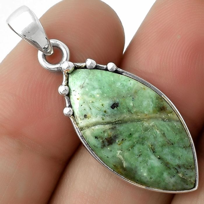 Natural Larsonite Jasper Pendant SDP116651 P-1349, 13x25 mm