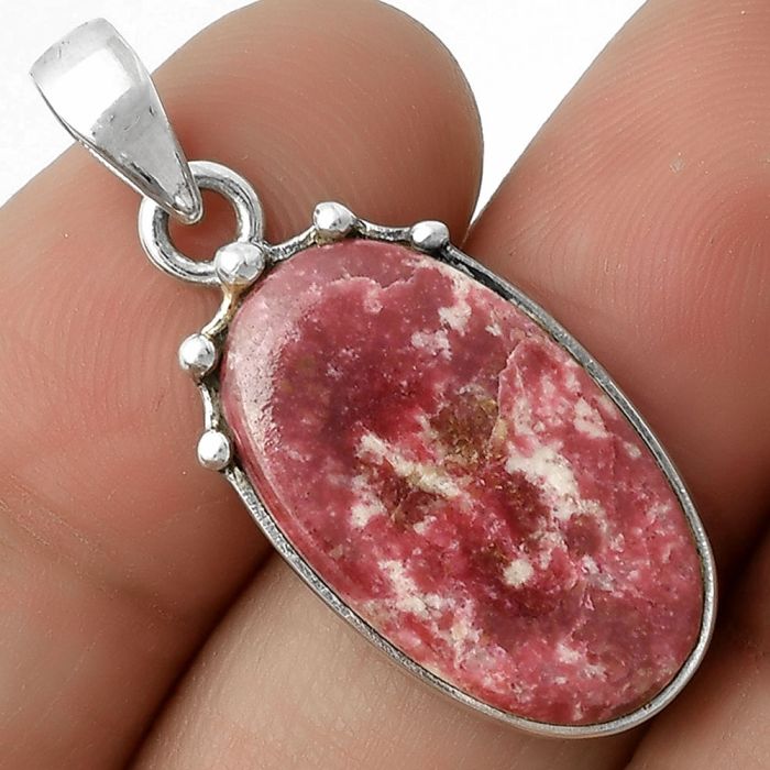 Natural Pink Thulite - Norway Pendant SDP116656 P-1349, 13x22 mm