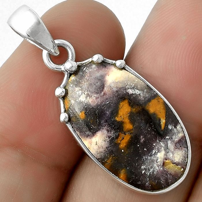 Natural Indian Blanket Jasper Pendant SDP116659 P-1349, 13x21 mm