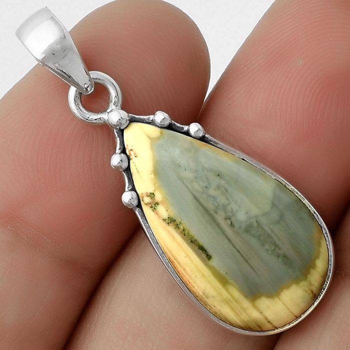 Natural Imperial Jasper - Mexico Pendant SDP116663 P-1349, 13x23 mm