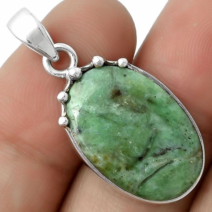 Natural Larsonite Jasper Pendant SDP116664 P-1349, 15x22 mm