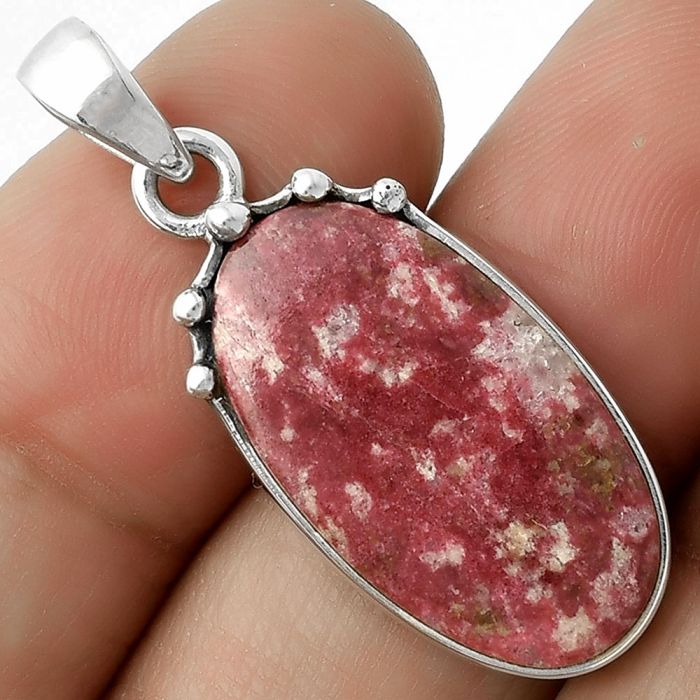 Natural Pink Thulite - Norway Pendant SDP116681 P-1349, 13x24 mm