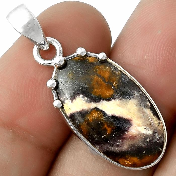 Natural Indian Blanket Jasper Pendant SDP116686 P-1349, 13x22 mm