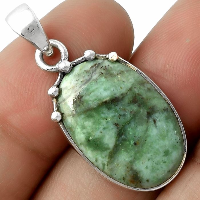 Natural Larsonite Jasper Pendant SDP116691 P-1349, 14x21 mm