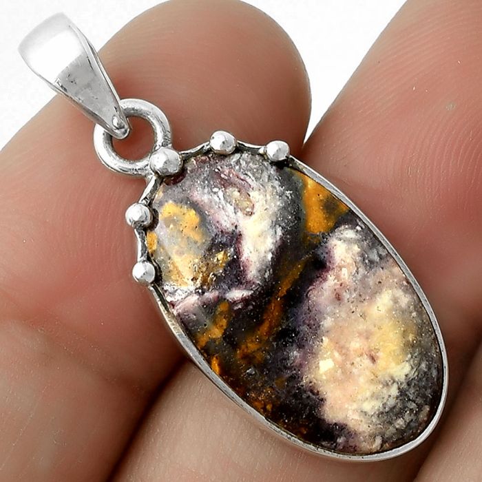 Natural Indian Blanket Jasper Pendant SDP116692 P-1349, 13x22 mm