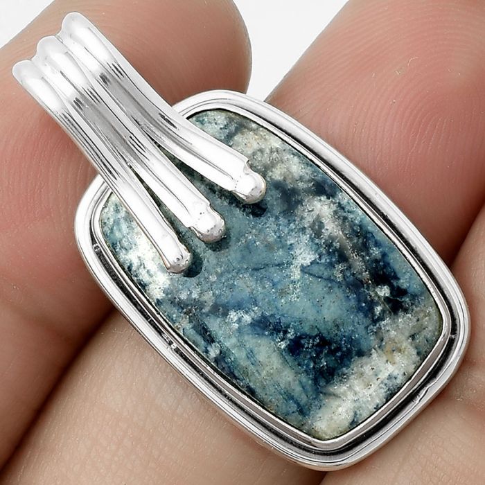 Natural Blue Scheelite - Turkey Pendant SDP116750 P-1664, 14x22 mm