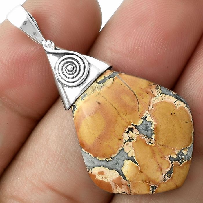 Natural Maligano Jasper - Indonesia Pendant SDP116793 P-1139, 21x26 mm