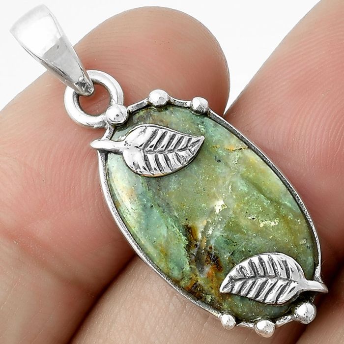 Natural Larsonite Jasper Pendant SDP116846 P-1226, 13x22 mm