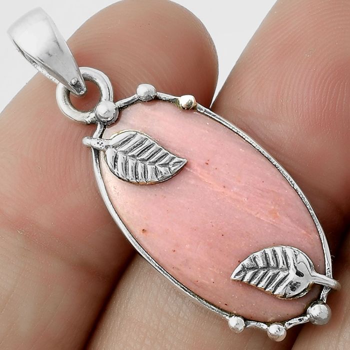 Natural Pink Tulip Quartz Pendant SDP116865 P-1226, 13x24 mm