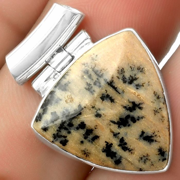 Natural Russian Honey Dendrite Opal Pendant SDP117169 P-1621, 19x19 mm