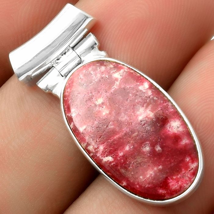 Natural Pink Thulite - Norway Pendant SDP117193 P-1621, 13x22 mm