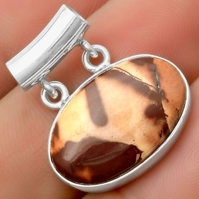 Natural Indian Paint Gemstone Pendant SDP117326 P-1198, 14x21 mm