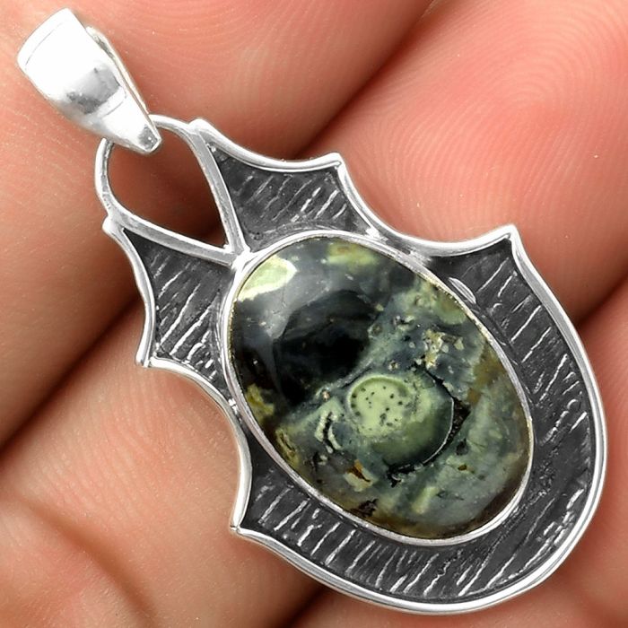 Natural Star Galaxy Jasper Pendant SDP117358 P-1409, 12x18 mm