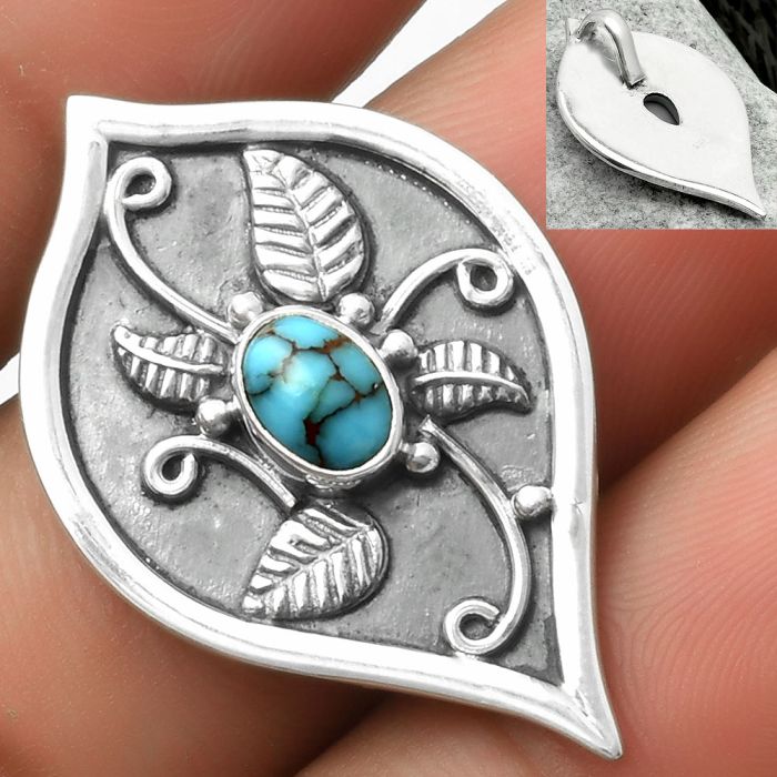 Natural Lucky Charm Tibetan Turquoise Pendant SDP117408 P-1707, 5x7 mm