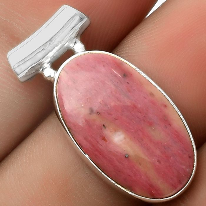 Natural Pink Tulip Quartz Pendant SDP117430 P-1259, 13x22 mm