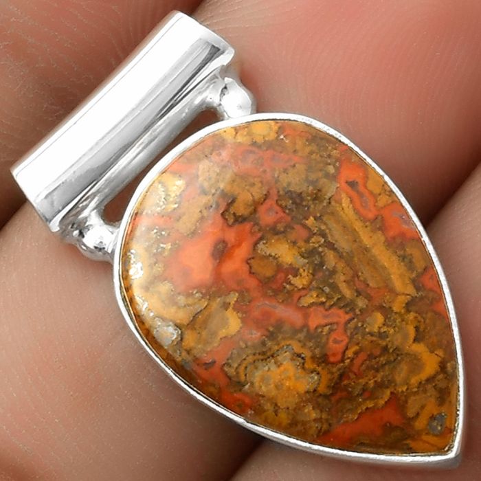 Natural Rare Cady Mountain Agate Pendant SDP117432 P-1259, 15x21 mm