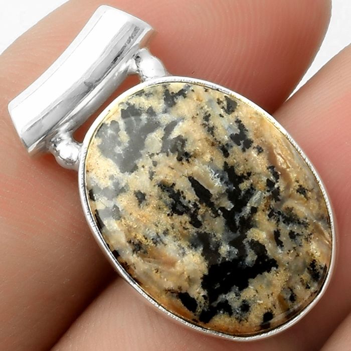 Natural Russian Honey Dendrite Opal Pendant SDP117442 P-1259, 16x21 mm