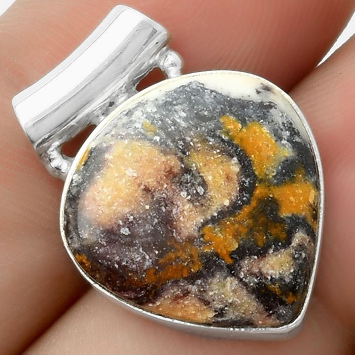 Natural Indian Blanket Jasper Pendant SDP117448 P-1259, 19x19 mm