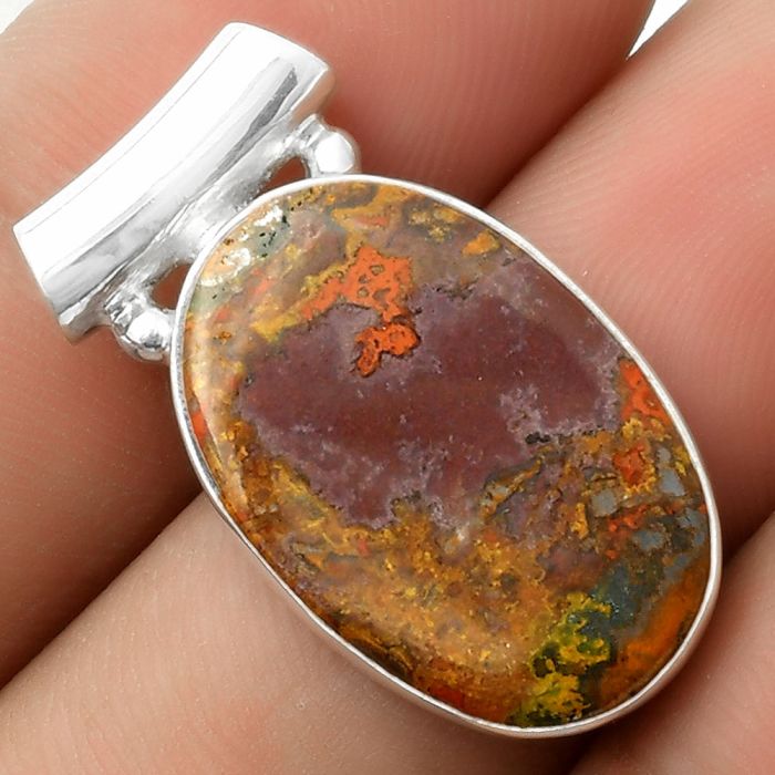 Natural Rare Cady Mountain Agate Pendant SDP117449 P-1259, 14x22 mm