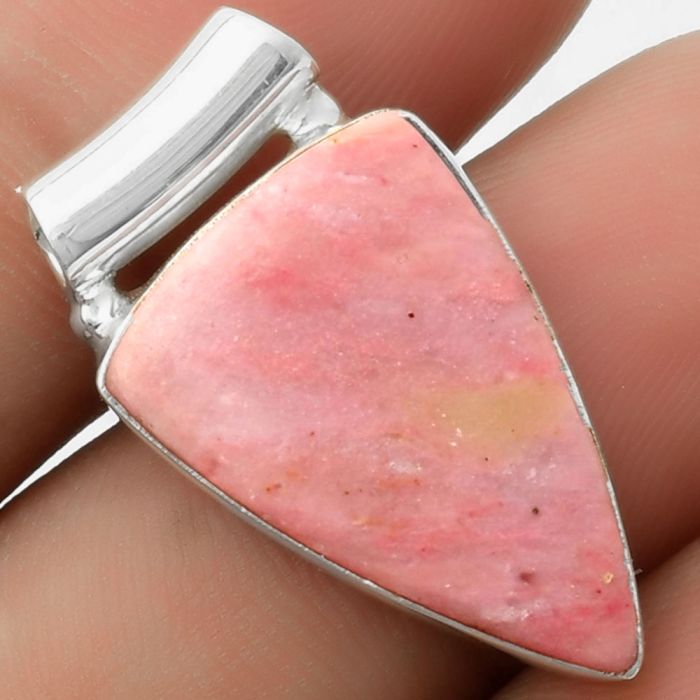 Natural Pink Tulip Quartz Pendant SDP117453 P-1259, 15x23 mm