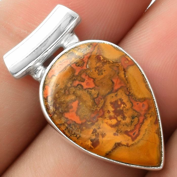 Natural Rare Cady Mountain Agate Pendant SDP117457 P-1259, 16x23 mm