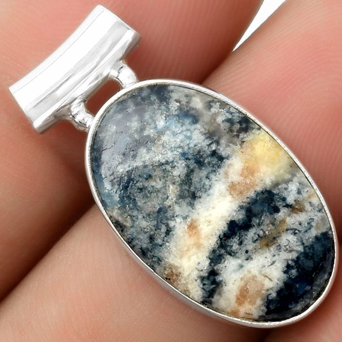 Natural Blue Scheelite - Turkey Pendant SDP117470 P-1259, 14x22 mm