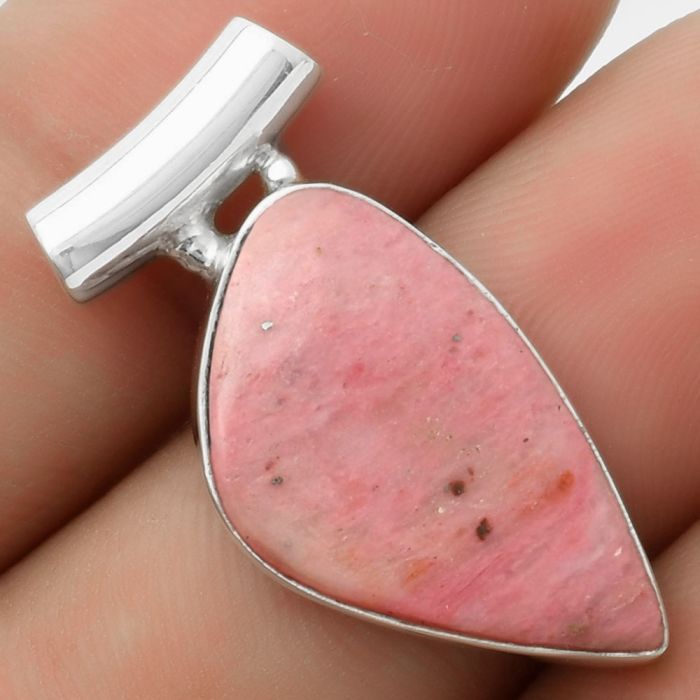 Natural Pink Tulip Quartz Pendant SDP117472 P-1259, 14x23 mm