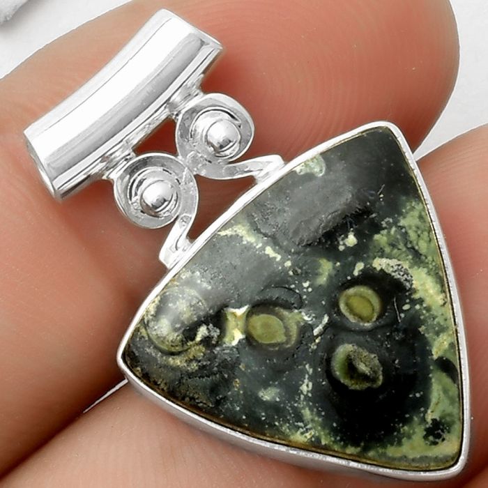 Natural Star Galaxy Jasper Pendant SDP117562 P-1597, 19x19 mm